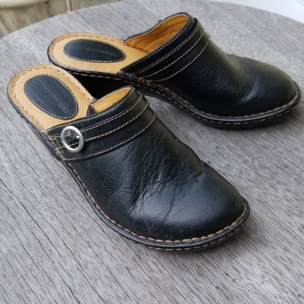 Canyon River Blues leather mules/clogs. Sz. 10M